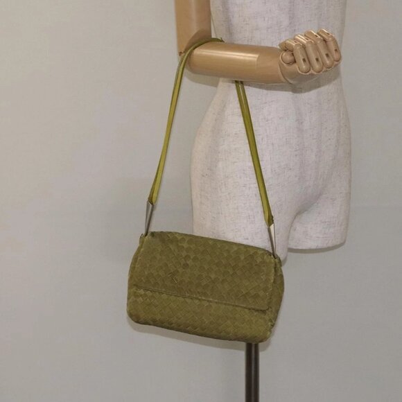 BOTTEGA VENETA INTRECCIATO Shoulder Bag Nylon Green Auth 128679 - Picture 13 of 15